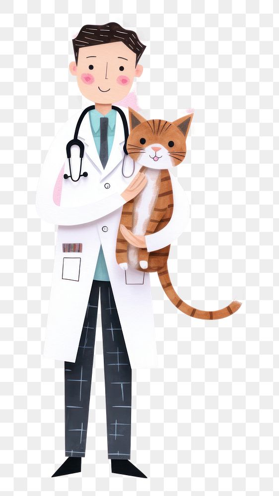 PNG Doctor veterinarian white background representation. AI generated Image by rawpixel.