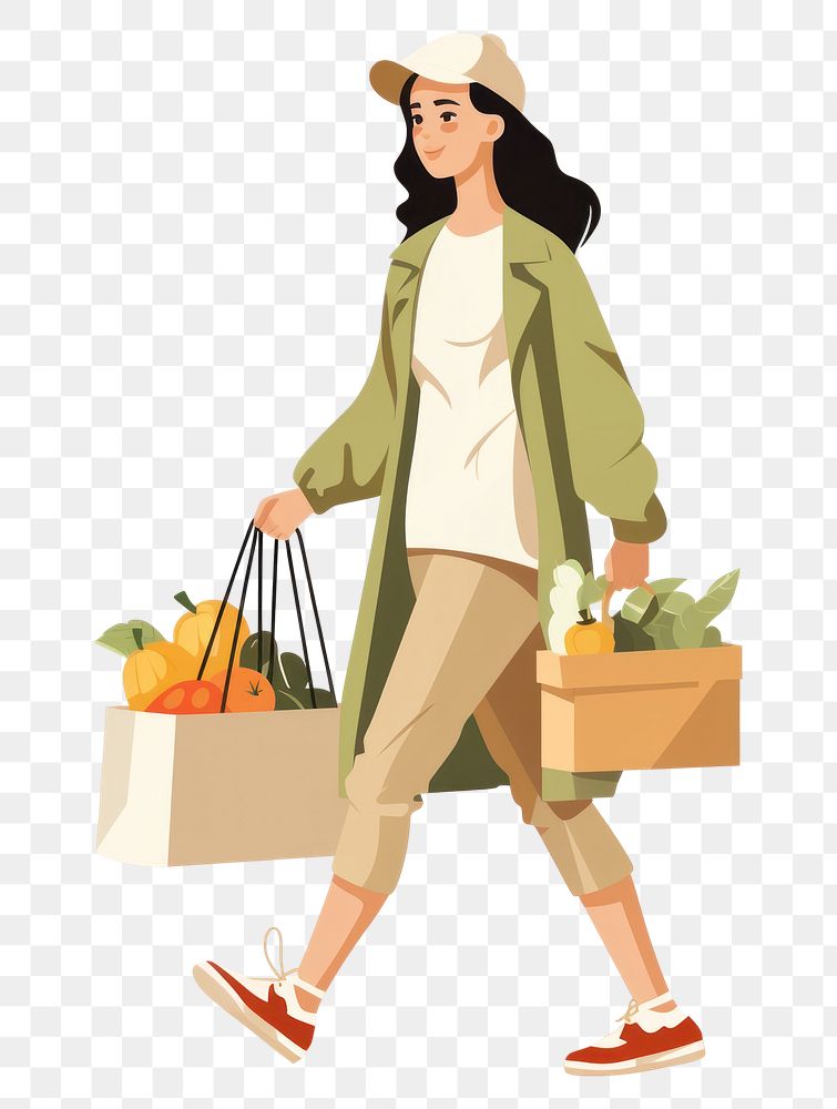 PNG Shopping walking market adult. AI generated Image by rawpixel.