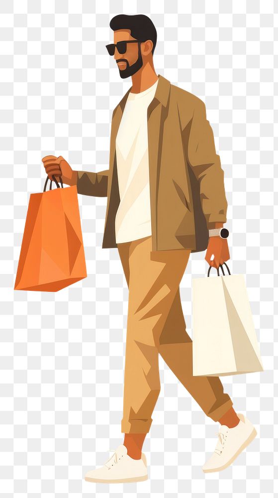 PNG Shopping adult bag man. AI generated Image by rawpixel.