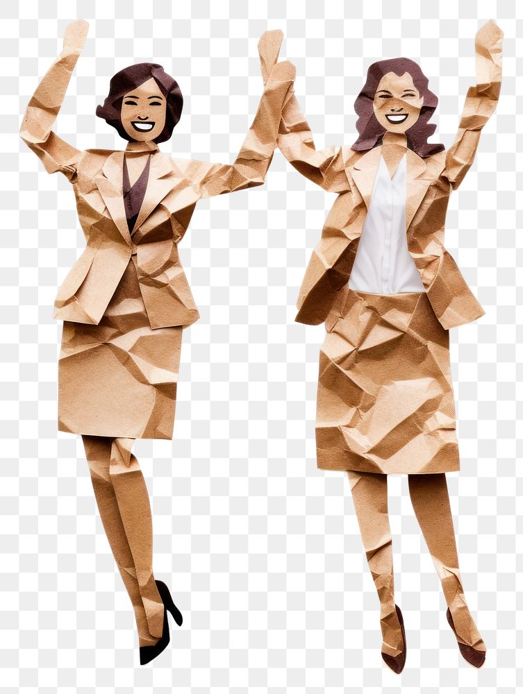 PNG Smiling women paper  