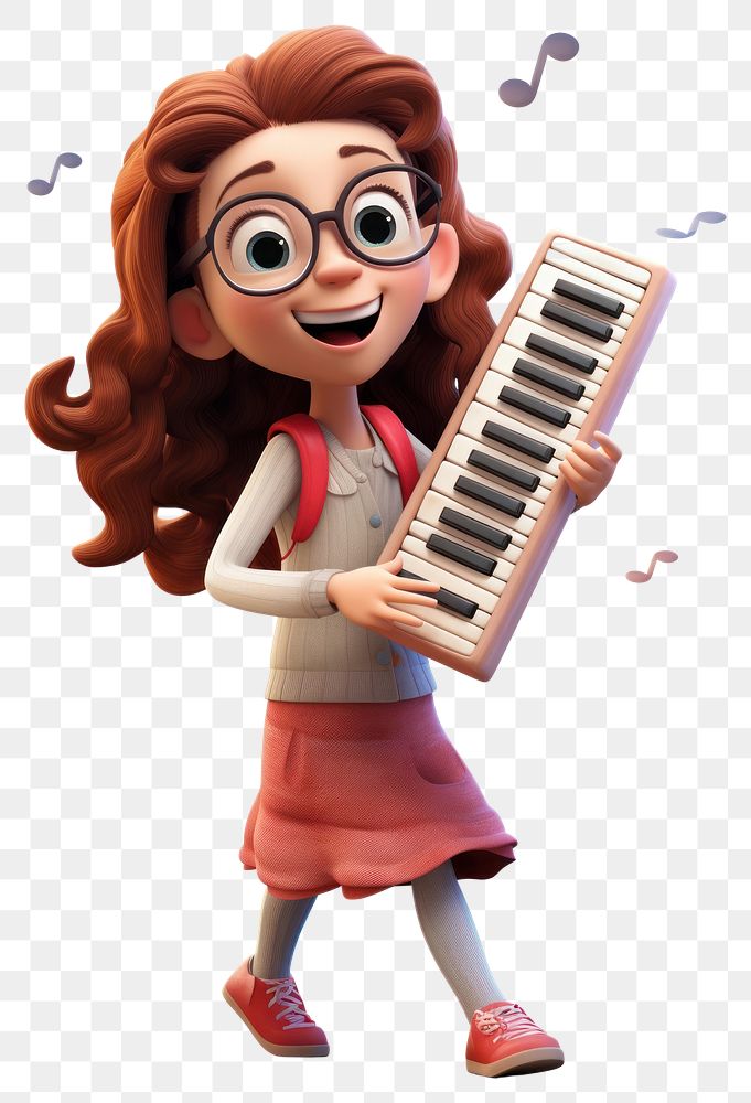 PNG Cartoon performance creativity accordion. AI generated Image by rawpixel.
