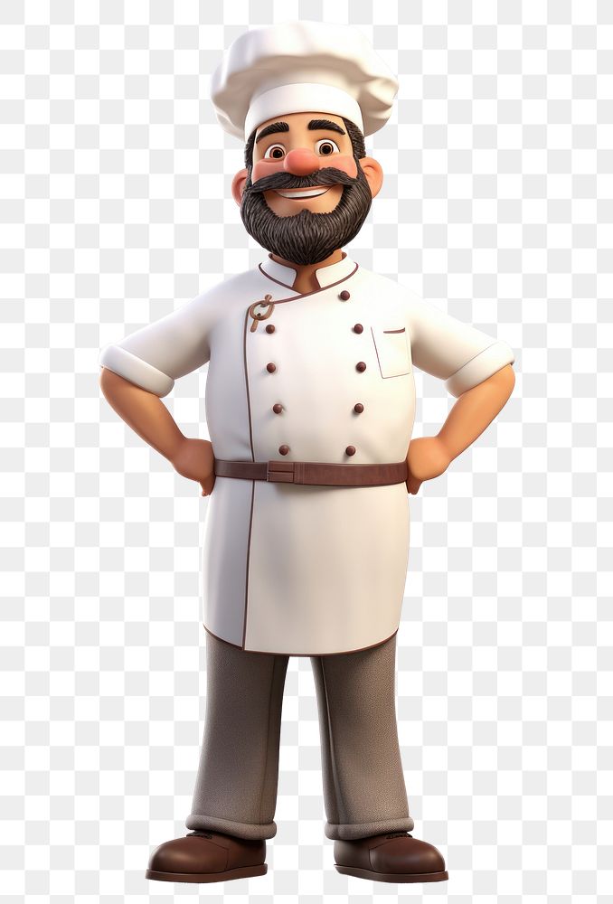 PNG Cartoon adult chef man. AI generated Image by rawpixel.