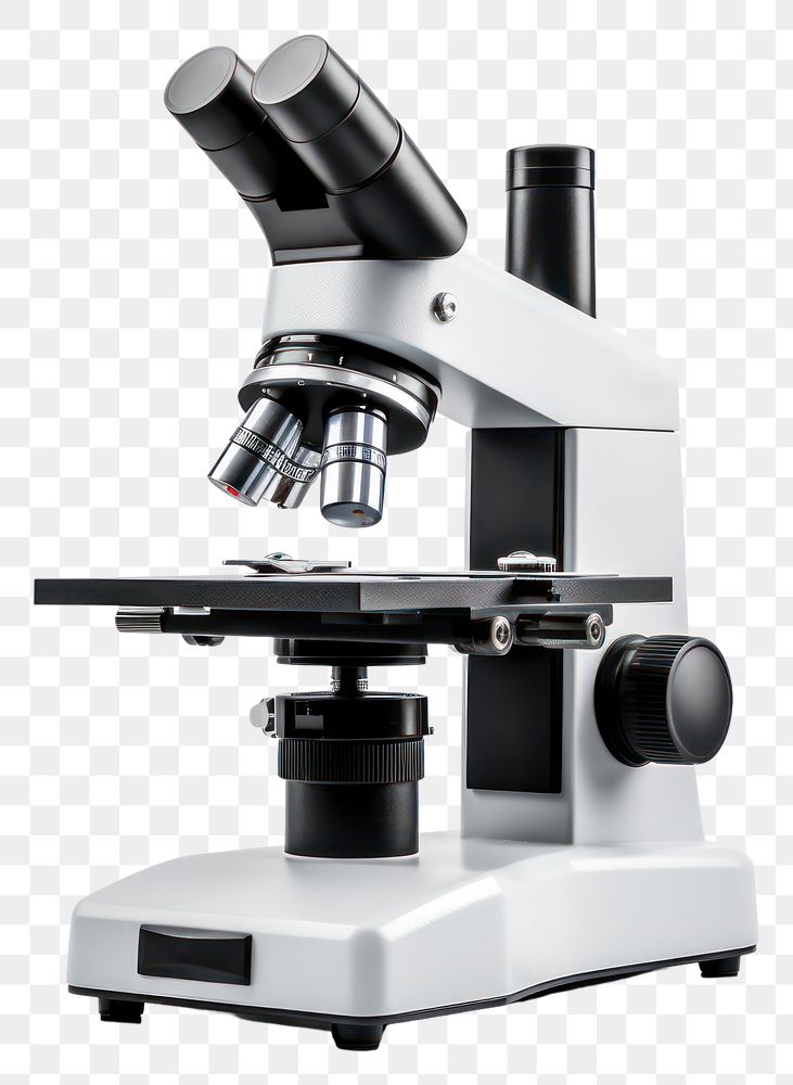 PNG Microscope white background magnification biochemistry. AI generated Image by rawpixel.