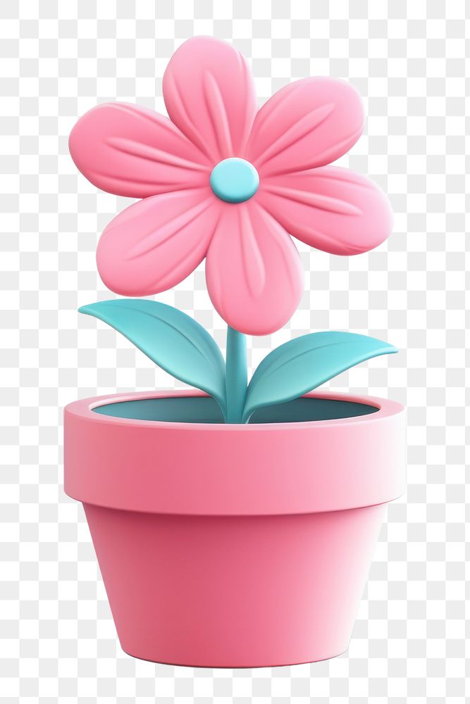 PNG Flower petal plant pot. AI generated Image by rawpixel.