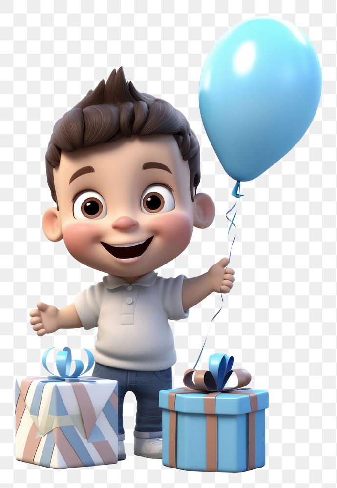 PNG Baby birthday balloon smiling. AI generated Image by rawpixel.