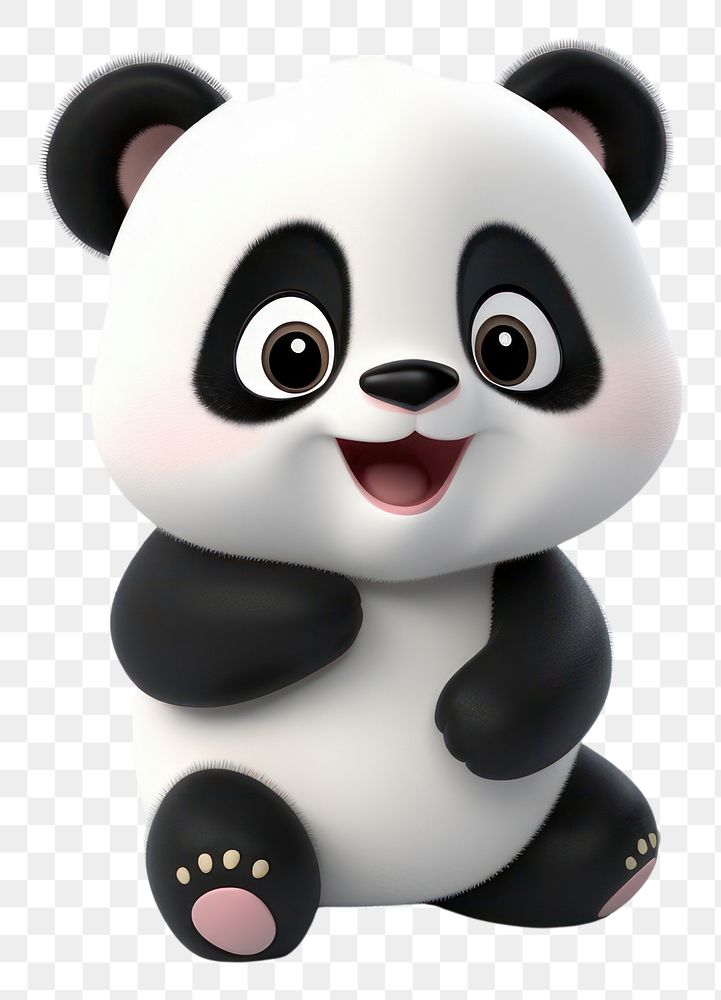 PNG  Cartoon plush panda cute