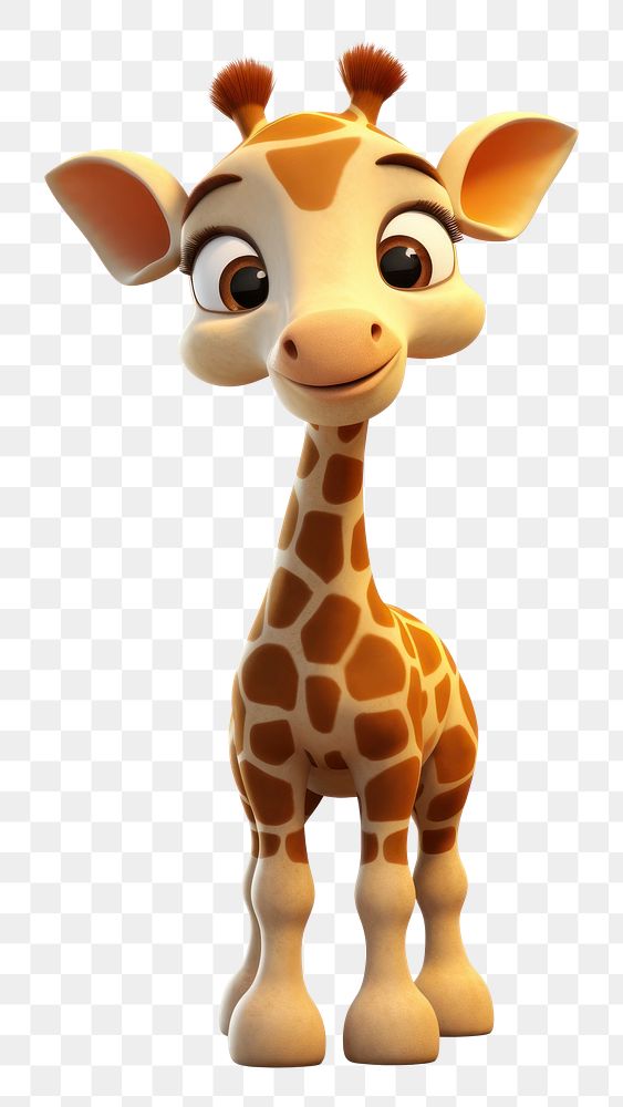 PNG Giraffe cartoon mammal animal. 