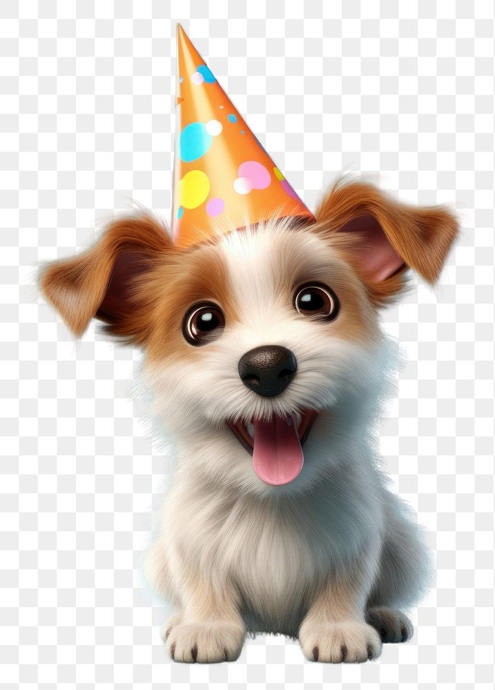 PNG  Dog birthday mammal animal. AI generated Image by rawpixel.