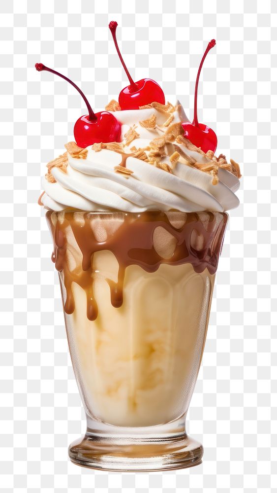 PNG Dessert sundae cream food. AI generated Image by rawpixel.