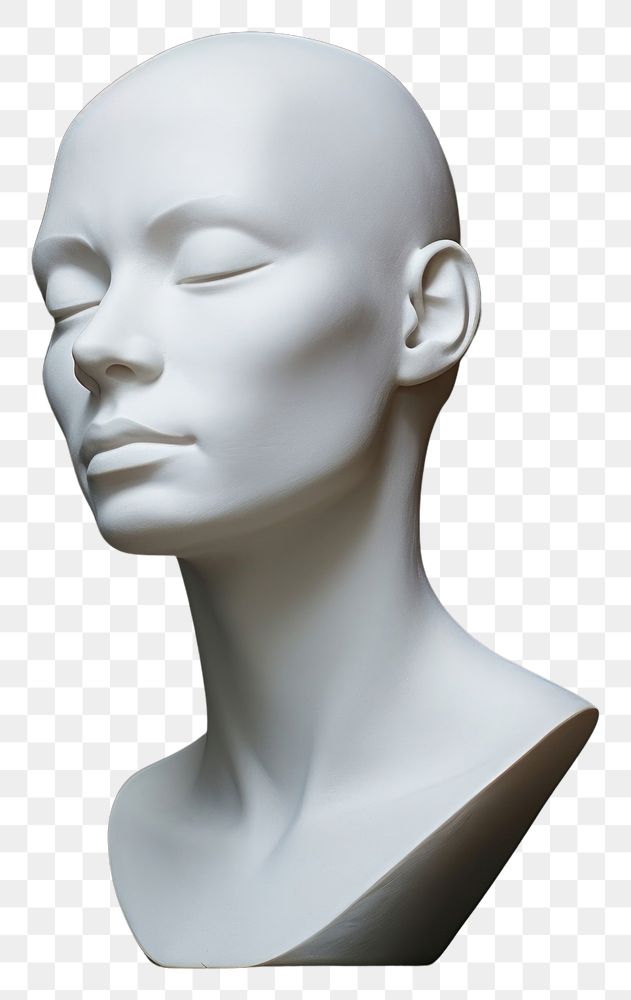 PNG Sculpture human head art. 