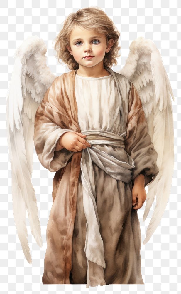 PNG Angel child cute robe transparent background
