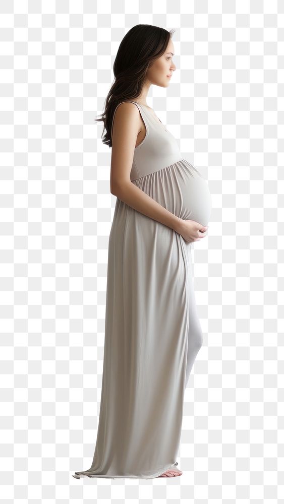 PNG Pregnant standing fashion dress. AI generated Image by rawpixel.