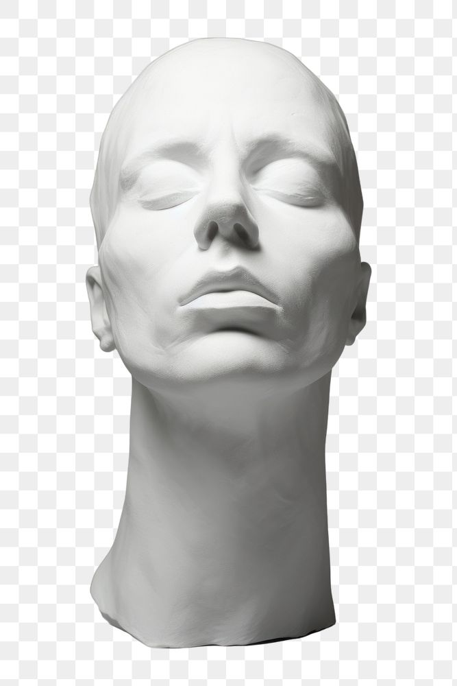 PNG Sculpture portrait statue human. AI generated Image by rawpixel.