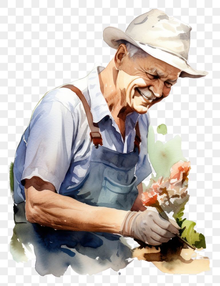 PNG Gardening gardener flower adult. AI generated Image by rawpixel.
