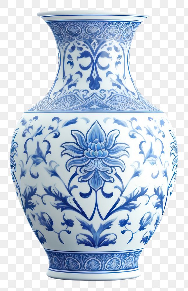 PNG  Vase porcelain pottery pattern. AI generated Image by rawpixel.