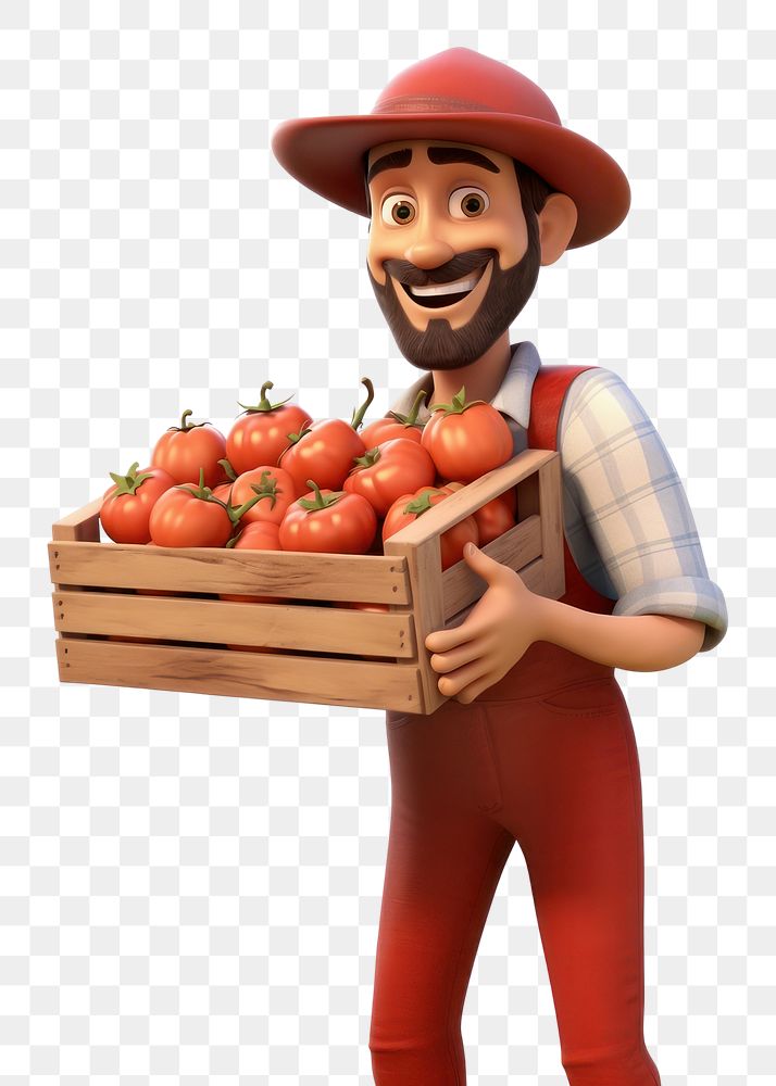 PNG Portrait smiling cartoon tomato. AI generated Image by rawpixel.