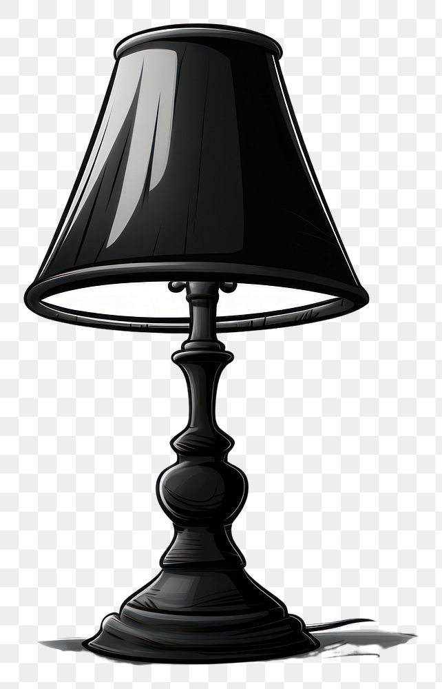 PNG Lamp lampshade black transparent background