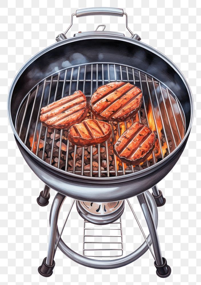 PNG Grilling cooking coal meat. AI generated Image by rawpixel.