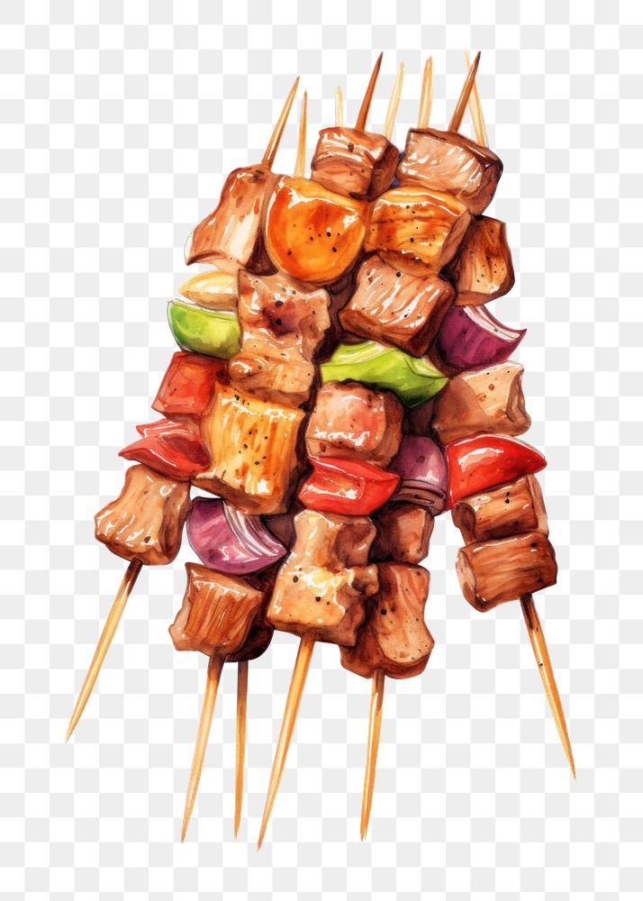 PNG Barbecue grilling skewer food. AI generated Image by rawpixel.