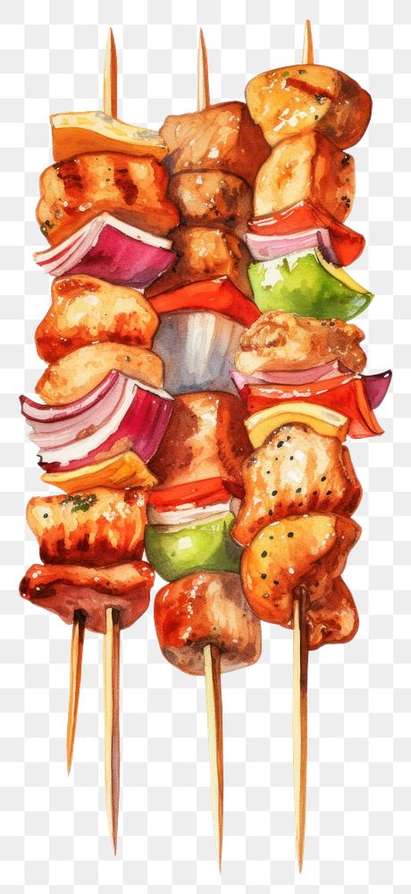PNG Barbecue grilling skewer food. AI generated Image by rawpixel.