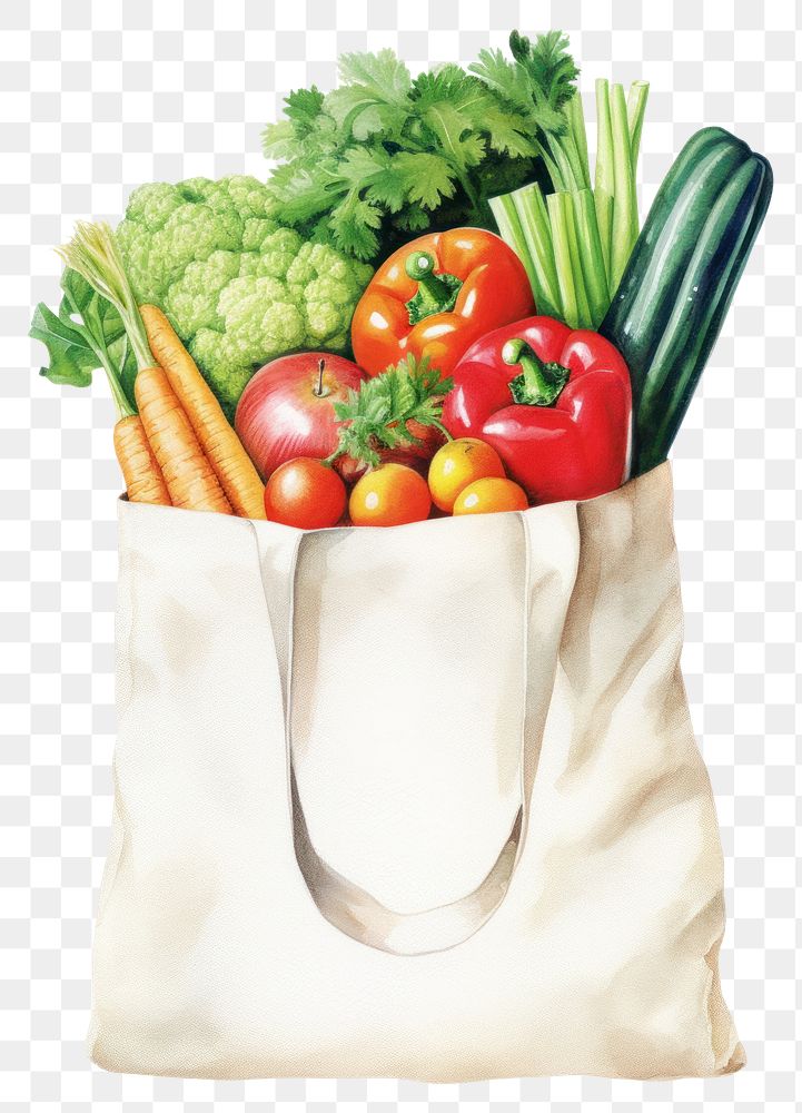 PNG Bag vegetable market plant. AI generated Image by rawpixel.