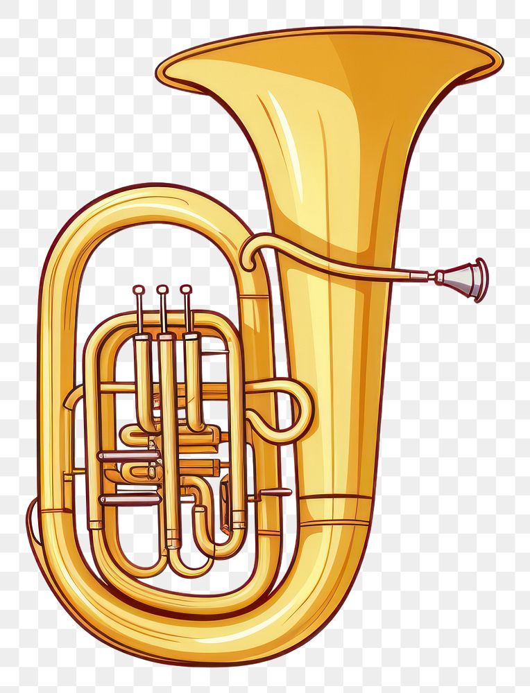 PNG Euphonium tuba horn performance. AI generated Image by rawpixel.