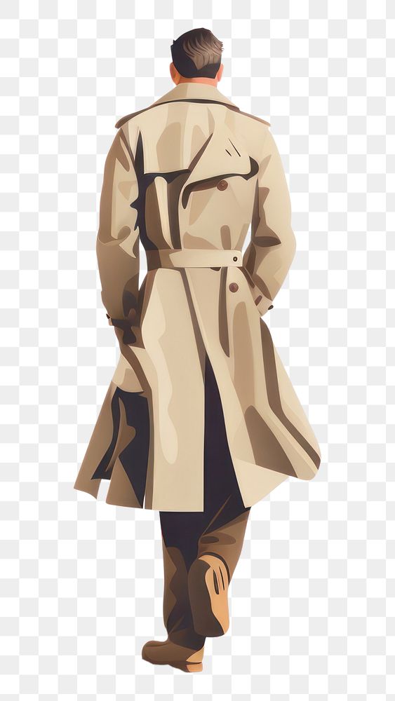 PNG Overcoat adult outerwear standing. AI generated Image by rawpixel.