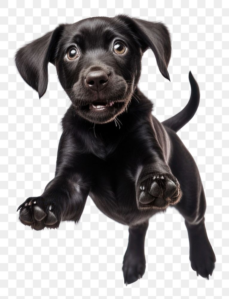 PNG Puppy animal mammal black. AI generated Image by rawpixel.