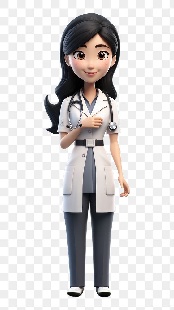 PNG  Stethoscope cartoon doctor physician. AI generated Image by rawpixel.