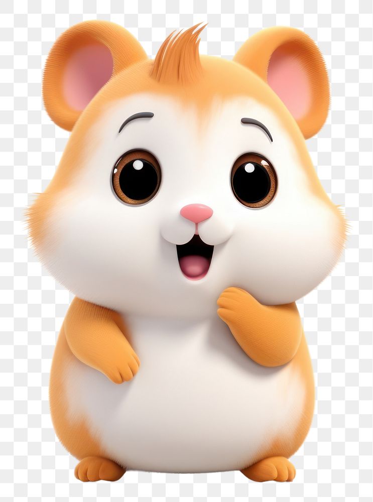 PNG Figurine hamster cartoon mammal. AI generated Image by rawpixel.