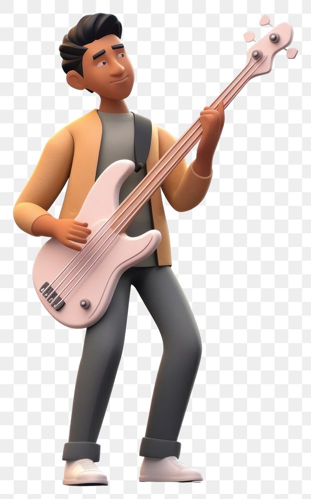 PNG Figurine musician cartoon guitar. 