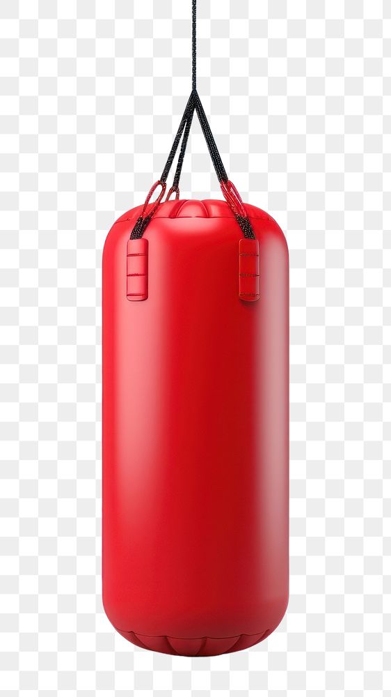PNG White background punching bag kickboxing cylinder. AI generated Image by rawpixel.