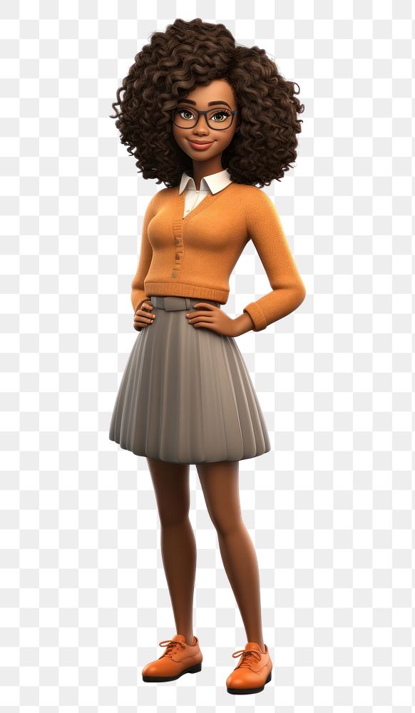 PNG Miniskirt cartoon adult woman. AI generated Image by rawpixel.
