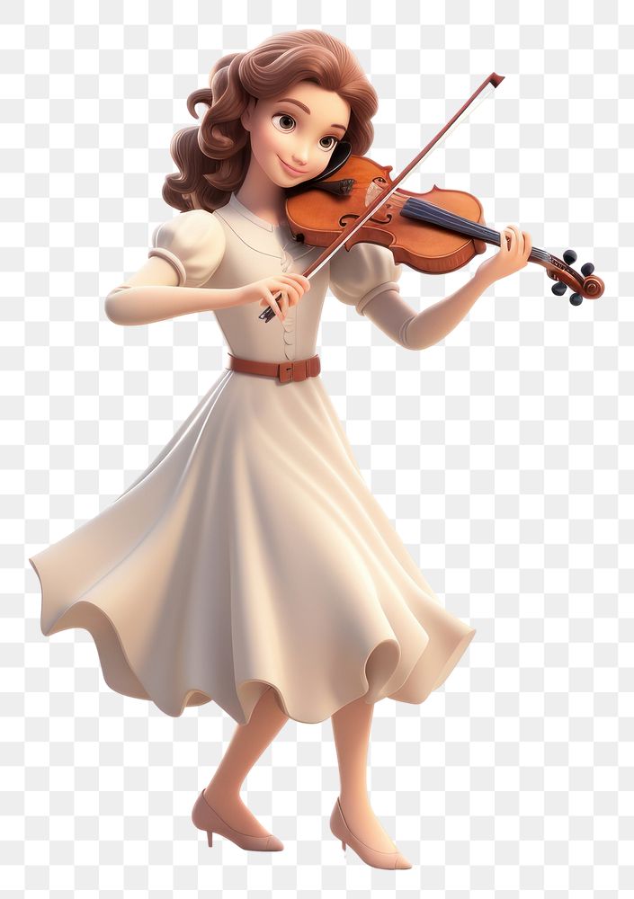 PNG Violin cartoon white background entertainment. AI generated Image by rawpixel.