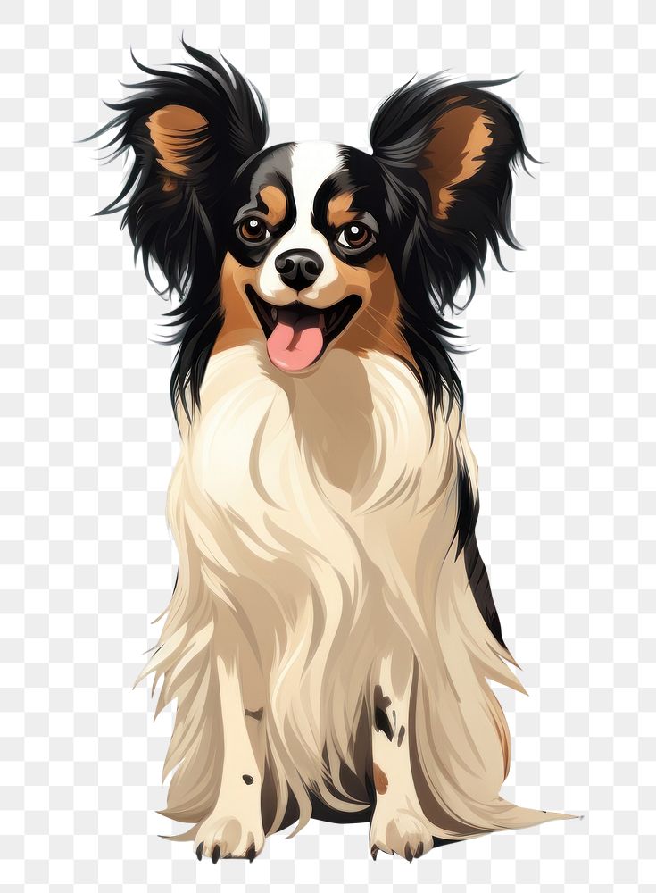 PNG Papillon spaniel mammal animal. 