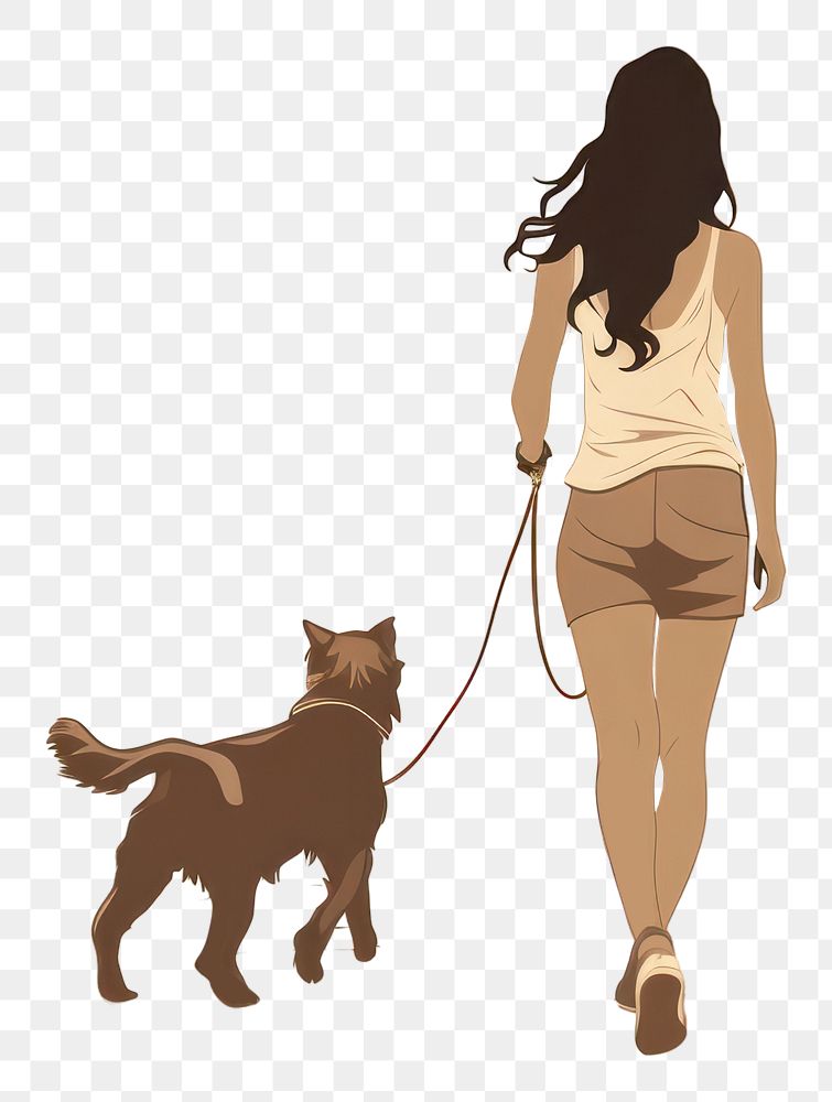 PNG Dog walking mammal animal. AI generated Image by rawpixel.