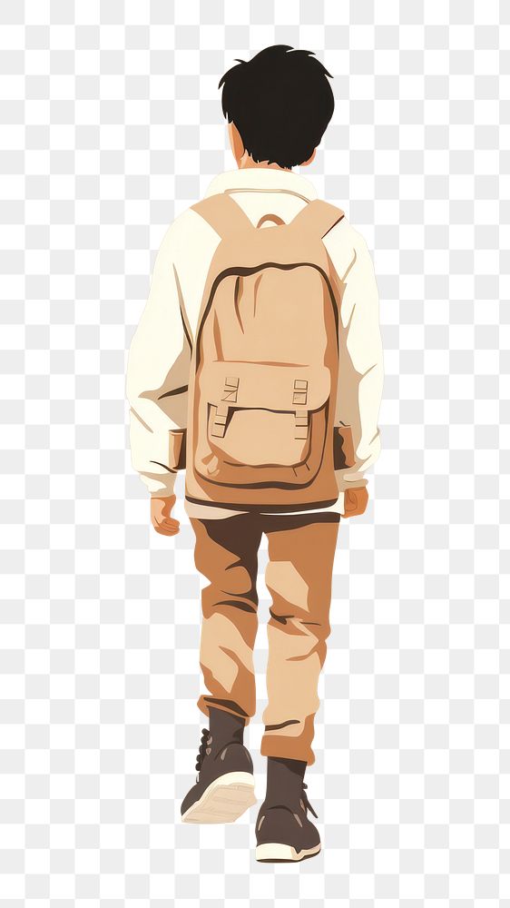 PNG Backpack footwear kid creativity. AI generated Image by rawpixel.