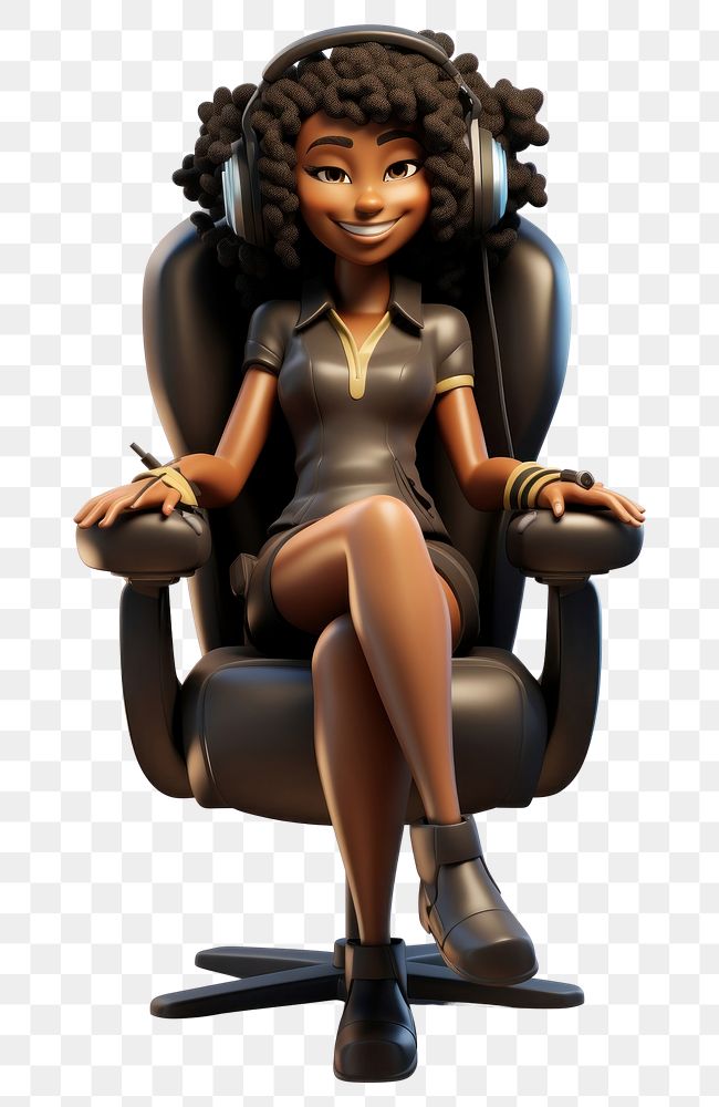 PNG Chair cartoon person adult. AI generated Image by rawpixel.
