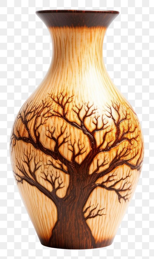 PNG Vase pottery transparent background decoration. AI generated Image by rawpixel.