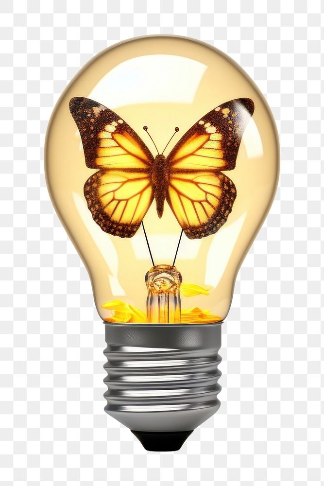 PNG Light butterfly lightbulb electricity. 