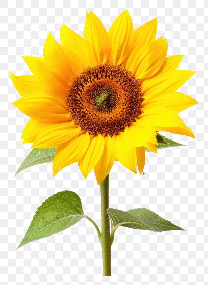 PNG Sunflower plant transparent background inflorescence. 