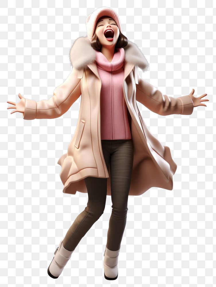 PNG  Coat winter adult woman. AI generated Image by rawpixel.