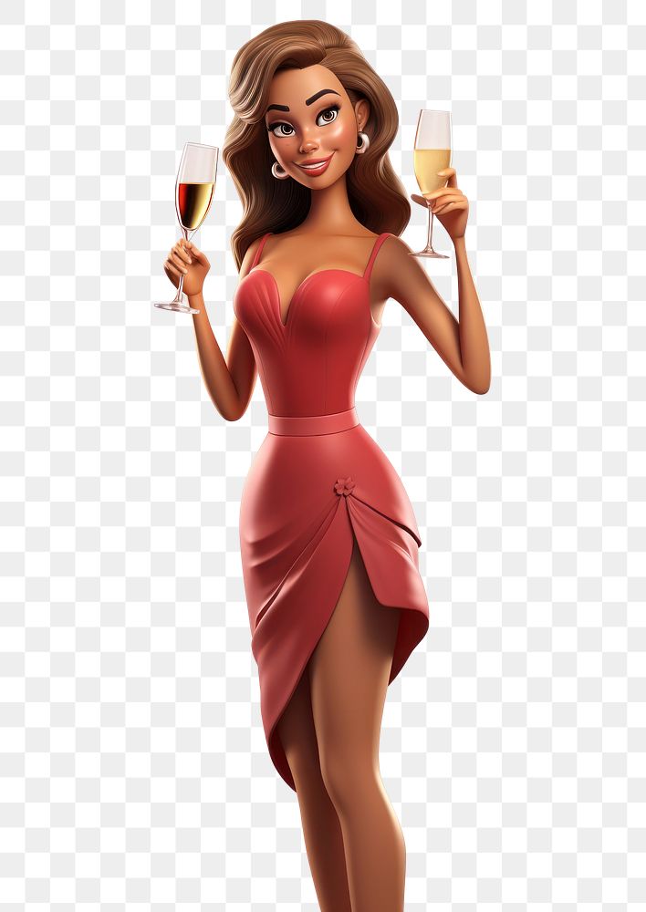 PNG Adult dress drinking cartoon. AI generated Image by rawpixel.