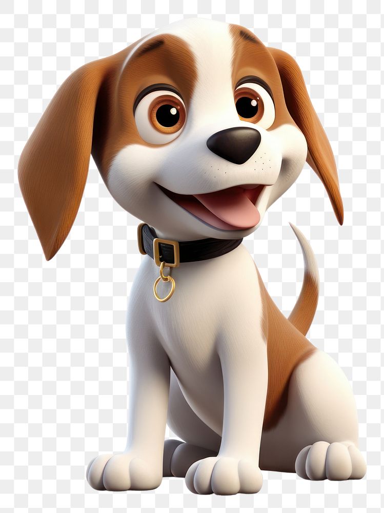 PNG Cartoon mammal animal beagle. AI generated Image by rawpixel.