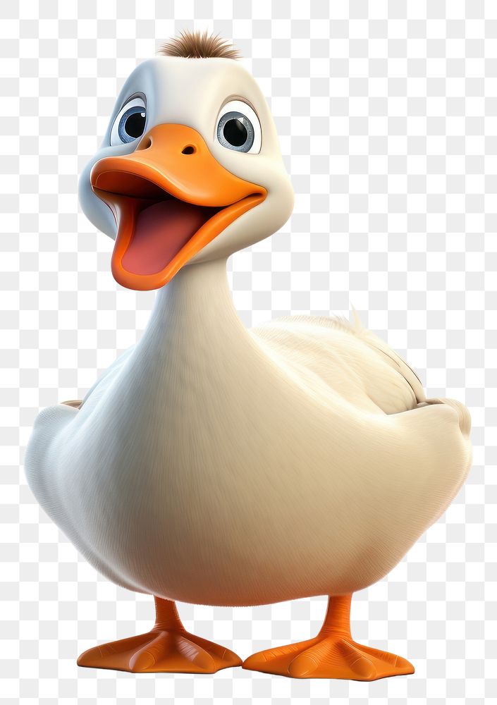 PNG Cartoon animal goose white