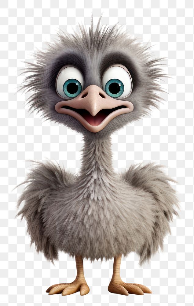 PNG Ostrich cartoon animal bird. AI generated Image by rawpixel.