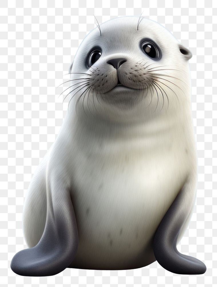 PNG Seal cartoon animal mammal. AI generated Image by rawpixel.
