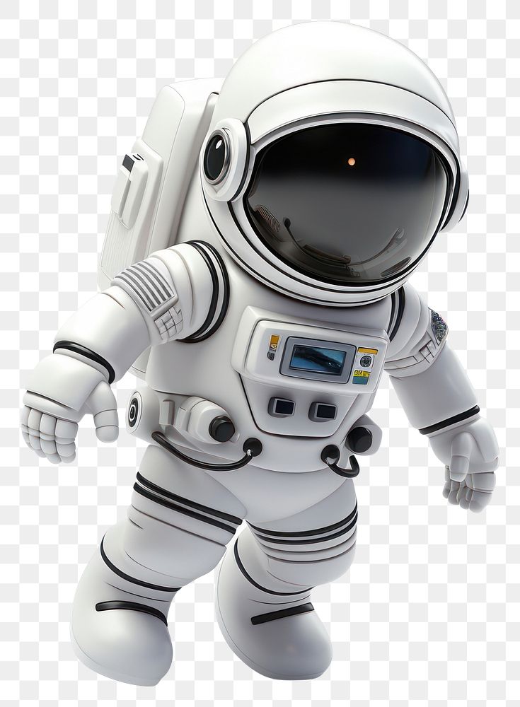 PNG Astronaut white background futuristic technology. AI generated Image by rawpixel.