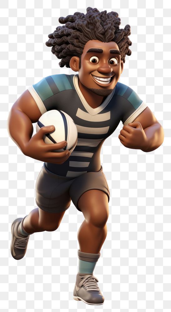 PNG Football cartoon sports player. AI generated Image by rawpixel.