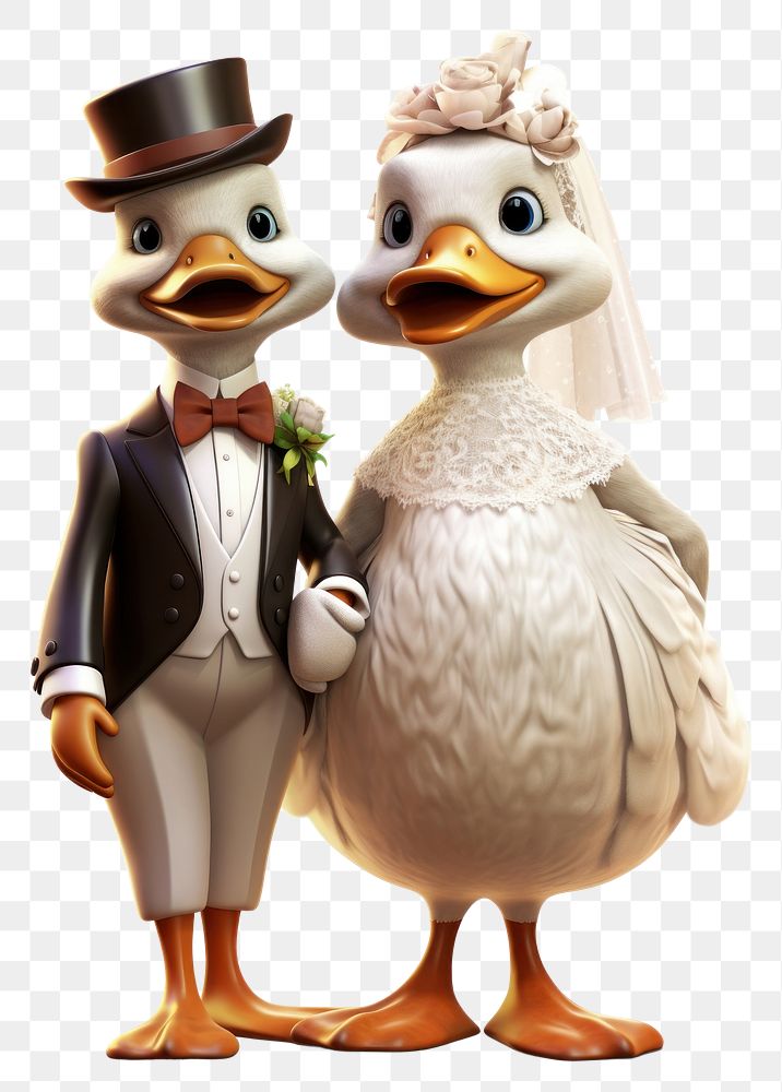 PNG Wedding animal bird duck. AI generated Image by rawpixel.